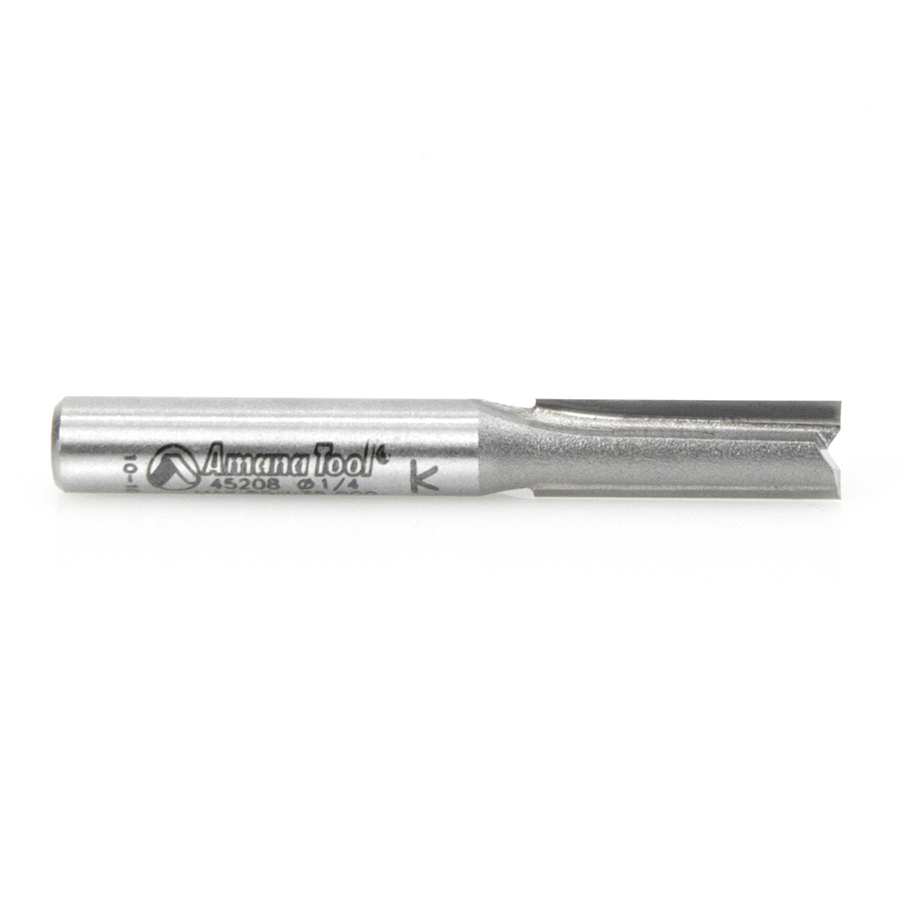 Amana Tool 45208 Carbide Tipped Straight Plunge High Production 1/4 Dia x 3/4 x 1/4 Inch Shank