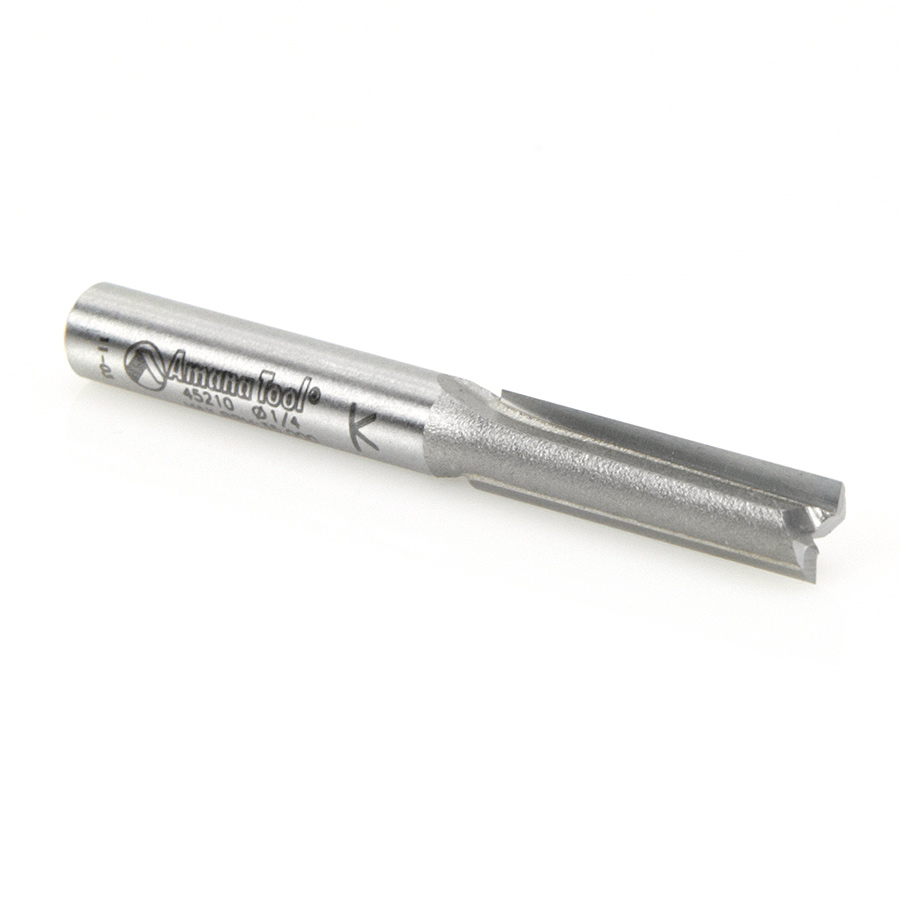 Amana Tool 45210 Carbide Tipped Straight Plunge High Production 1/4 Dia x 1 Inch x 1/4 Shank