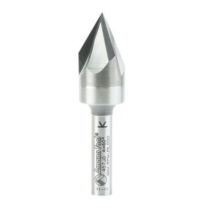 Amana Tool 45730 Solid Carbide V-Groove Signmaking & Lettering 60 Deg x 9/16 Dia x 7/16 x 1/4 Inch Shank
