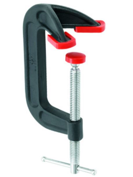 Bessey Clamp, C-Style, double jaw, 6 In. x 2-7/8 In., 1200 lb DHCC
