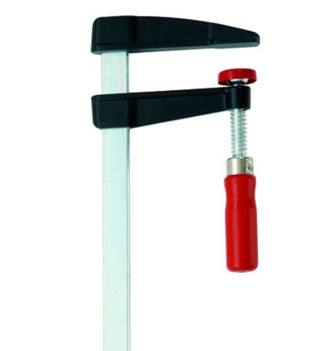 Bessey Clamp, woodworking, F-style, zinc jaws, swivel pads, 2 In. x 4 In., 330 lb LM