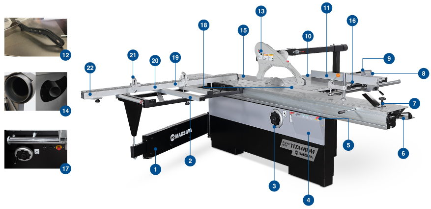 MAKSIWA-SLIDING PANEL SAW TITANIUM – BMT.3200.IR