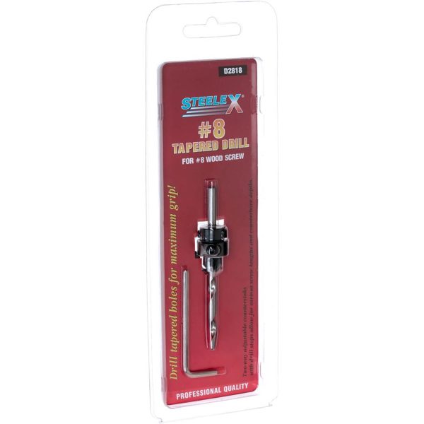 SteeleX #8 Tapered Drill Bit with Stop D2818