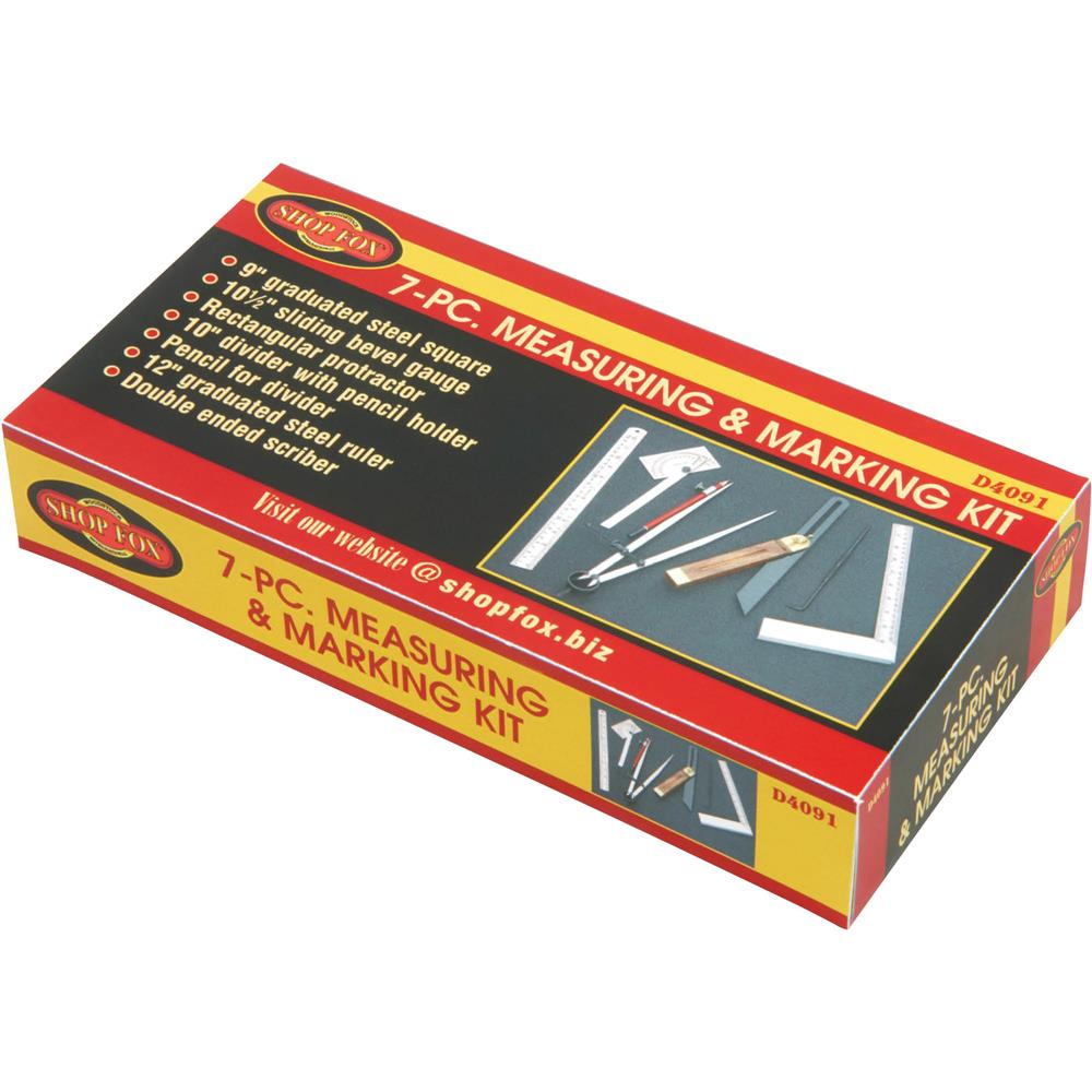 Shop Fox 7 Pc. Measuring and Marking Kit D4091 - Sulphur Grove Tool