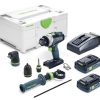 FESTOOL Cordless Drill QUADRIVE TPC 18/4 HPC4,0 I-Set 577626