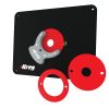 KREG Precision Router Table Insert Plate w/ Level-Loc Rings (predrilled for Bosch & Porter Cable) PRS4036